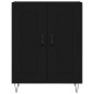 vidaXL Aparador alto madera contrachapada negro 69,5x34x180 cm vidaXL Aparador alto madera contrachapada negro 69,5x34x180 cm