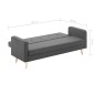 vidaXL Sofá de tela gris oscuro vidaXL Sofá de tela gris oscuro