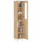 vidaXL Aparador de madera contrachapada roble Sonoma 34,5x34x180 cm vidaXL Aparador de madera contrachapada roble Sonoma 34,5x34x180 cm