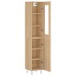 vidaXL Aparador de madera contrachapada roble Sonoma 34,5x34x180 cm vidaXL Aparador de madera contrachapada roble Sonoma 34,5x34x180 cm