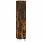 vidaXL Aparador de madera contrachapada roble ahumado 34,5x34x180 cm vidaXL Aparador de madera contrachapada roble ahumado 34,5x34x180 cm
