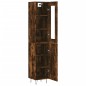 vidaXL Aparador de madera contrachapada roble ahumado 34,5x34x180 cm vidaXL Aparador de madera contrachapada roble ahumado 34,5x34x180 cm