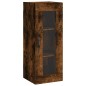 vidaXL Aparador de madera contrachapada roble ahumado 34,5x34x180 cm vidaXL Aparador de madera contrachapada roble ahumado 34,5x34x180 cm