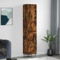 vidaXL Aparador de madera contrachapada roble ahumado 34,5x34x180 cm vidaXL Aparador de madera contrachapada roble ahumado 34,5x34x180 cm