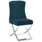 vidaXL Silla de comedor terciopelo acero inoxidable azul 53x52x98 cm vidaXL Silla de comedor terciopelo acero inoxidable azul 53x52x98 cm
