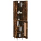 vidaXL Aparador de madera contrachapada roble ahumado 34,5x34x180 cm vidaXL Aparador de madera contrachapada roble ahumado 34,5x34x180 cm