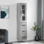vidaXL Aparador alto madera contrachapada gris Sonoma 34,5x34x180 cm vidaXL Aparador alto madera contrachapada gris Sonoma 34,5x34x180 cm
