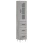 vidaXL Aparador alto madera contrachapada gris Sonoma 34,5x34x180 cm vidaXL Aparador alto madera contrachapada gris Sonoma 34,5x34x180 cm