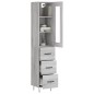 vidaXL Aparador alto madera contrachapada gris Sonoma 34,5x34x180 cm vidaXL Aparador alto madera contrachapada gris Sonoma 34,5x34x180 cm