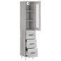 vidaXL Aparador alto madera contrachapada gris Sonoma 34,5x34x180 cm vidaXL Aparador alto madera contrachapada gris Sonoma 34,5x34x180 cm