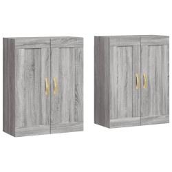 vidaXL Armarios de pared 2 uds madera de ingeniería gris Sonoma