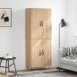 vidaXL Aparador alto madera contrachapada color roble 69,5x34x180 cm vidaXL Aparador alto madera contrachapada color roble 69,5x34x180 cm