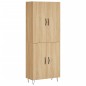 vidaXL Aparador alto madera contrachapada color roble 69,5x34x180 cm vidaXL Aparador alto madera contrachapada color roble 69,5x34x180 cm