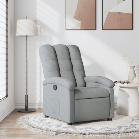 vidaXL Sillón reclinable de tela gris claro