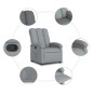 vidaXL Sillón reclinable de tela gris claro vidaXL Sillón reclinable de tela gris claro
