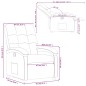 vidaXL Sillón reclinable de tela gris claro vidaXL Sillón reclinable de tela gris claro