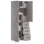 vidaXL Aparador alto madera contrachapada gris sonoma 69,5x34x180 cm vidaXL Aparador alto madera contrachapada gris sonoma 69,5x34x180 cm