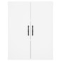 vidaXL Aparador alto madera contrachapada blanco 69,5x34x180 cm
