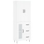 vidaXL Aparador alto madera contrachapada blanco 69,5x34x180 cm vidaXL Aparador alto madera contrachapada blanco 69,5x34x180 cm