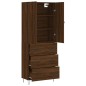 vidaXL Aparador alto madera contrachapada marrón roble 69,5x34x180 cm vidaXL Aparador alto madera contrachapada marrón roble 69,5x34x180 cm