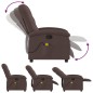 vidaXL Sillón de masaje reclinable de tela marrón oscuro vidaXL Sillón de masaje reclinable de tela marrón oscuro