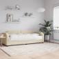 vidaXL Sofá cama con colchón tela crema 90x200 cm vidaXL Sofá cama con colchón tela crema 90x200 cm