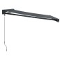 vidaXL Toldo retráctil aluminio y tela gris antracita 3x2,5 m vidaXL Toldo retráctil aluminio y tela gris antracita 3x2,5 m