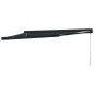 vidaXL Toldo retráctil aluminio y tela gris antracita 3x2,5 m vidaXL Toldo retráctil aluminio y tela gris antracita 3x2,5 m