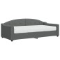 vidaXL Sofá cama con colchón tela gris oscuro 90x200 cm vidaXL Sofá cama con colchón tela gris oscuro 90x200 cm