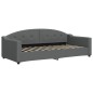 vidaXL Sofá cama con colchón tela gris oscuro 90x200 cm vidaXL Sofá cama con colchón tela gris oscuro 90x200 cm