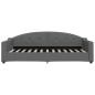 vidaXL Sofá cama con colchón tela gris oscuro 90x200 cm vidaXL Sofá cama con colchón tela gris oscuro 90x200 cm