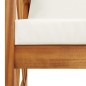 vidaXL Banco de jardín con cojines 119 cm madera maciza de acacia