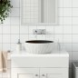 vidaXL Lavabo sobre encimera redondo cerámica negro y gris Φ41x14 cm vidaXL Lavabo sobre encimera redondo cerámica negro y gris Φ41x14 cm