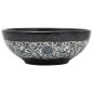 vidaXL Lavabo sobre encimera redondo cerámica negro y azul Φ41x14 cm
