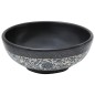 vidaXL Lavabo sobre encimera redondo cerámica negro y azul Φ41x14 cm