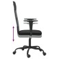 vidaXL Silla de oficina altura ajustable tela malla y cuero PE negro