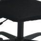 vidaXL Silla de oficina altura ajustable tela malla y cuero PE negro