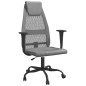 vidaXL Silla de oficina tela de malla y cuero sintético gris vidaXL Silla de oficina tela de malla y cuero sintético gris