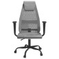vidaXL Silla de oficina tela de malla y cuero sintético gris vidaXL Silla de oficina tela de malla y cuero sintético gris