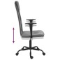 vidaXL Silla de oficina tela de malla y cuero sintético gris vidaXL Silla de oficina tela de malla y cuero sintético gris