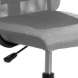 vidaXL Silla de oficina tela de malla y cuero sintético gris vidaXL Silla de oficina tela de malla y cuero sintético gris