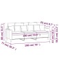 vidaXL Sofá de 3 plazas de tela marrón 180 cm vidaXL Sofá de 3 plazas de tela marrón 180 cm