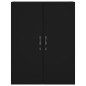 vidaXL Aparador alto madera contrachapada negro 69,5x34x180 cm vidaXL Aparador alto madera contrachapada negro 69,5x34x180 cm