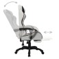 vidaXL Silla gaming con luces LED RGB cuero sintético negro y blanco vidaXL Silla gaming con luces LED RGB cuero sintético negro y blanco