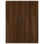 vidaXL Aparador alto madera contrachapada marrón roble 69,5x34x180 cm