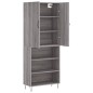 vidaXL Aparador alto madera contrachapada gris sonoma 69,5x34x180 cm vidaXL Aparador alto madera contrachapada gris sonoma 69,5x34x180 cm