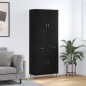 vidaXL Aparador alto madera contrachapada negro 69,5x34x180 cm vidaXL Aparador alto madera contrachapada negro 69,5x34x180 cm