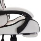 vidaXL Silla gaming con luces LED RGB cuero sintético negro y blanco vidaXL Silla gaming con luces LED RGB cuero sintético negro y blanco