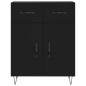 vidaXL Aparador alto madera contrachapada negro 69,5x34x180 cm vidaXL Aparador alto madera contrachapada negro 69,5x34x180 cm