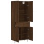 vidaXL Aparador alto madera contrachapada marrón roble 69,5x34x180 cm vidaXL Aparador alto madera contrachapada marrón roble 69,5x34x180 cm
